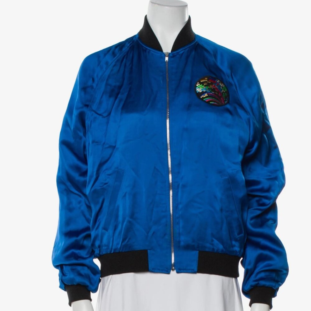 Saint laurent satin bomber